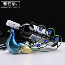 Yatuo Peacock creative wine rack red wine rack ornaments creative display rack wine bottle rack household European wine rack