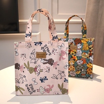 Document Oxford cloth handbag Korean lunch box waterproof review Bento bag large capacity student a4 zipper bag