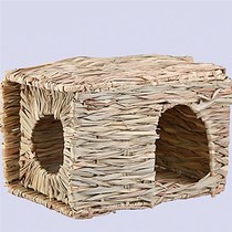Foldable Woven Grass Pet Rabbit Hamster Guinea Pig Cage Nest