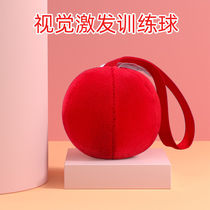 Baby vision training red ball 0-3 months newborn chasing red soft cloth ball baby visual toy 0-1 year old