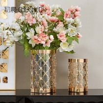 Eurostyle Metal Glass Vase Swing room Flower Arrangement Creative Prototype Board Room Table Creativity Light Extravagant and Decorative Goods
