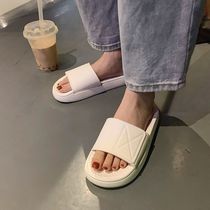 2021 new summer slippers female couples home soft bottom men Korean tide drag simple non-slip Slipper slippers
