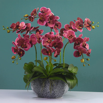 Butterfly Lan Emulation Flower Upscale Orchid Fake Flowers Green Planting Potted Room Dining Room Table Xuan Guan Front Office Decoration Floral Swing Pieces