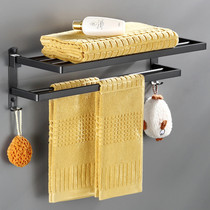 Stainless Steel Bathroom Wall-mounted Hair Towel Rack Contained Free Toilet Toilet Toilet Shelterbath Towel Rack Bathroom