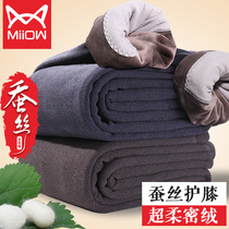 Cat man thick warm pants mens autumn pants plus velvet pants cotton pants wool pants inside wear pants de-bottoming underwear womens winter