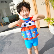 Boys swimsuit buoyancy childrens swimsuit baby swimwear 2021 new one-piece childrens clothing swimming cap childrens summer fashion trend