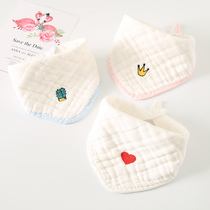 Full cotton era newborn cotton gauze triangle towel baby autumn and winter bib baby scarf anti-spit milk saliva towel