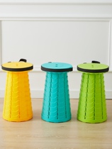 Plastic telescopic stool Stretch adjustable folding stool Outdoor portable fishing stool Train rest stool Queuing artifact