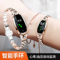 Multifunctional smart bracelet Waterproof sleep monitoring Blood pressure heart rate 4 Womens jewelry Womens sports watch wrist 5 Bluetooth 3 pedometer 2 Suitable for Huawei oppo xiaomi vivo Apple Android