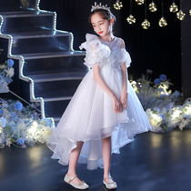 Evening dress girls high-end tailing flower children birthday princess dress host piano performance children catwalk show foreign atmosphere