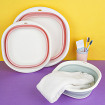  Foldable telescopic washbasin Portable compression basin washbasin Silicone travel household washbasin Baby bathtub