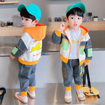 Boy Leisure suit Yangqi Spring and autumn Childrens baby boy Three sets of spring clothes new children little boy handsome tide