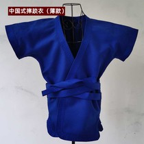Wrestling uniform thin 2021 New Chinese wrestling clothing blue single layer suit training suit performance suit