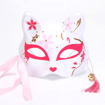 Fox mask color drawing day style and wind fox half-face ancient wind cat face mask Makeup Prom Cos Cartoon Mask