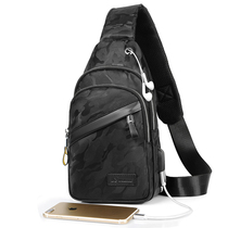 Hong Kong IT mens chest bag casual messenger bag Oxford cloth fashion small backpack chest shoulder bag mens bag