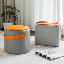 Portable light luxury shoe stool simple creative sofa chair home small bench wearing shoes stool solid wood round Pier