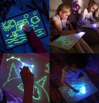 Childrens LCD handwriting board LCD electronic writing version childrens drawing board color home intelligent fluorescent small blackboard painting artifact partial erasable draft large size magnetic graffiti painting screen