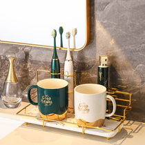 Ceramic couple mouthwash Cup Net red brush cup holder creative wash cup set dental Cup tooth Bowl Cup