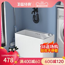Guard Blue Classic Mop Pool Rectangular Narrow Strip Balcony Mop Pool Ceramic Home Floor Type Outdoor Mopping Basin