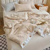 Cut flower washed cotton air conditioning by four sets of summer cool by washed summer quilted by summer thin quilt in summer single double quilt core