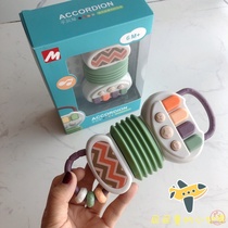 Baby early education puzzle music accordion simulation mini musical instrument beaded sound button piano sound light children toy
