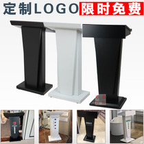 Lecture desk Small reception desk Custom logo white consultation desk Restaurant door welcome desk Sales department on duty 