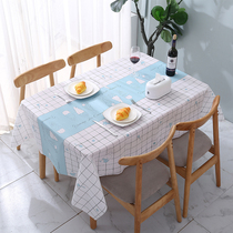 Fragrant color Nordic dining table cloth ins Net red tea table waterproof and oil-proof tablecloth disposable pvc desk writing table mat fabric art