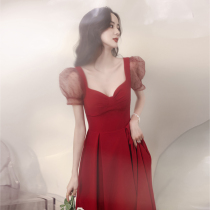 Toast to the bride 2022 new Summer Little Wedding Back Door Dress Nepotism Dress Engagement Gown Women Normally Wear