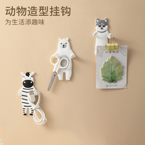 Creative Ins Wind Animal Hook Free From Punching Into Door Xuanguan Powerful Adhesive Glued Bedroom With Hook Key To Decorate Cute