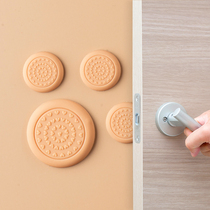 Door handle silicone button inhibitor silent inhibitor soft tablemat household door inhalation buffer to avoid punching door blocker