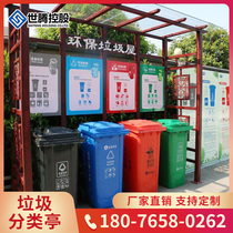 Guangxi garbage sorting Pavilion customized stainless steel garbage room outdoor recycling Pavilion outdoor baking paint collection Pavilion