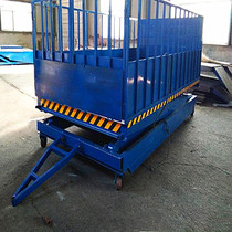  Custom three-layer electric hydraulic mobile fixed slope lifting custom U-shaped steel H-shaped steel pig loading table accessories