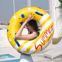 Swimming ring adult thickened inflatable Net Red childrens underarm swimming ring adult beginner male and female duck rainbow floating ring