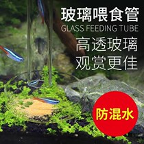 Feeding the fish glass fish tank feeding the deity tube fish prawns Divine Instrumental Pipe Drops of the Crystal Shrimp God Instrumental Basin Feeder to the Shrimp Feeder