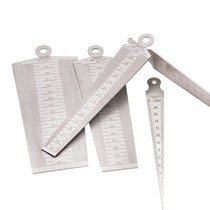  Wedge-shaped plug ruler Gap ruler Aperture ruler Taper ruler 1-60mm stainless iron inner diameter ruler Export a variety of optional