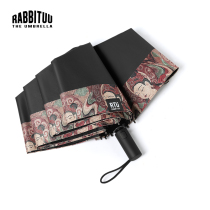 rabbituu sunscreen (Dunhuang) Automatic Umbrella Umbrella Mens Large Tide Sunshade Folding parasol