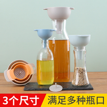 Kitchen plastic funnel three-piece set of household wine beater refueling oil pouring funnel with filter screen dispenser