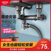 Wrigley kitchen sewer drain pipe set single and double sink sink sink sink sink sink drain pipe accessories