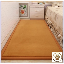 Rectangular pink floor mat long strip bedroom anti-fall bedside pad thick drop-proof baby cute powder