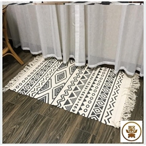 Carpet bedroom girl princess powder thickened bedside carpet mat ins long strip bedside mat machine washable blanket