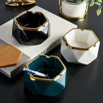 Ashtray creative personality trend household 2021 marriage ash jar living room ins fashion modern ceramic marble pattern