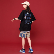Tennis Red Fried Street Sports Suit Women Summer Short Sleeve Shorts Hip Hop Big Code Fashion Minus Age Casual Running Wear