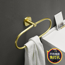 Nordic Round Hair Towel Rack Bath Towels Bath Towels Ring Free Hanging Ring Towel Wreaths Rub Hands Hanging Loop Towel Rack