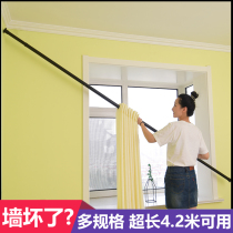 Window Curtain Rod Single Rod Free Of Punch Mounting Telescopic Rod Free Of Nail Hanging Rod Bathroom Stay Bar Balcony Clotheshorse Clotheshorse