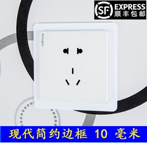 Modern minimalist acrylic narrow edge switch patch wall stickup switch protection Decorative Cover Switch Light Switch Socket Free