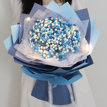 Five-pointed star origami gypsophila folding star bouquet diy material birthday gift for girlfriends female teachers male girlfriends