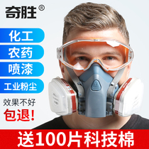  Gas mask full cover Dust protection Spray paint Welding special chemical pesticide activated carbon filter nose and mouth cover