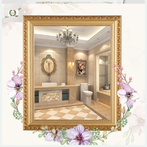 Shop frame bathroom mirror portable hole-free decorative stickers hanging into the door European-style small apartment hair salon