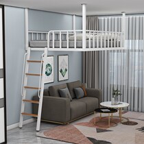 Nordic loft Small apartment Loft bed hanging bed Wrought iron elevated bed Double bed Dormitory apartment Creative hammock