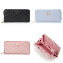 New Hello Kitty Wallet Long Wallet Melody Pink Zipper Long Wallet Girl Heart